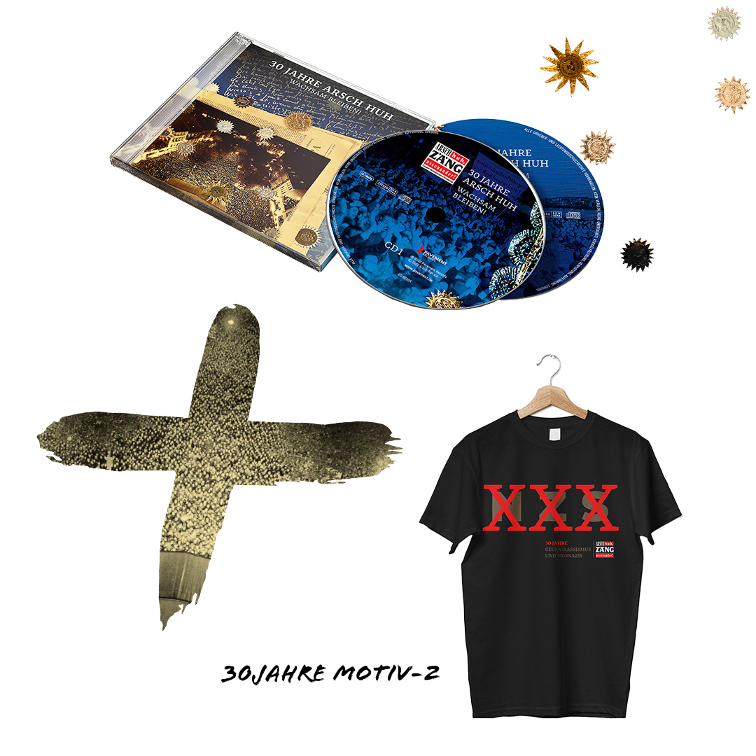 CD + T-Shirt: 30 Jahre AH 2CD + T-Shirt 30 Jahre Arsch Huh "XXX"-Design