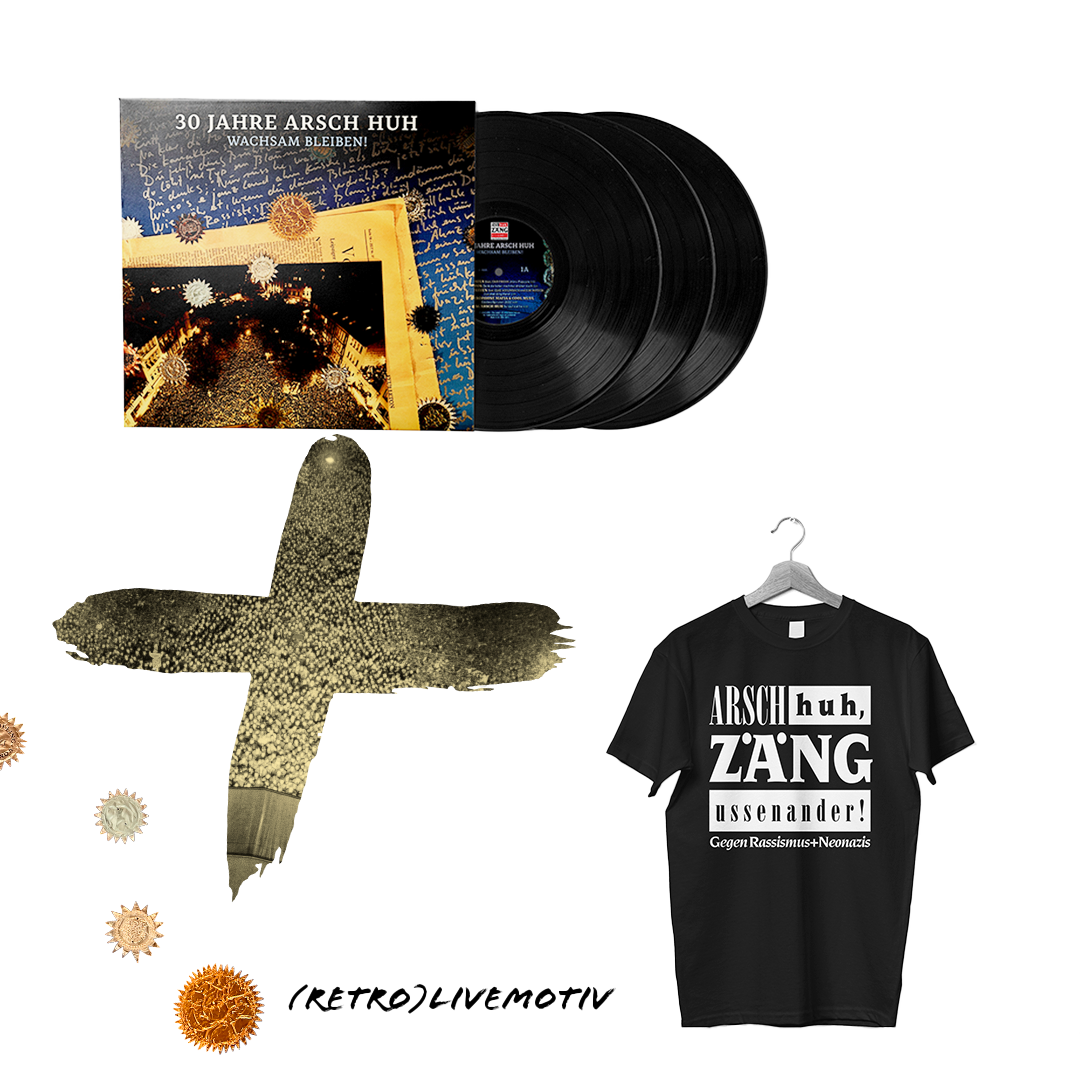 30 Jahre Arsch Huh - 3Vinyl + Retro T-Shirt Bundle Arsch Huh