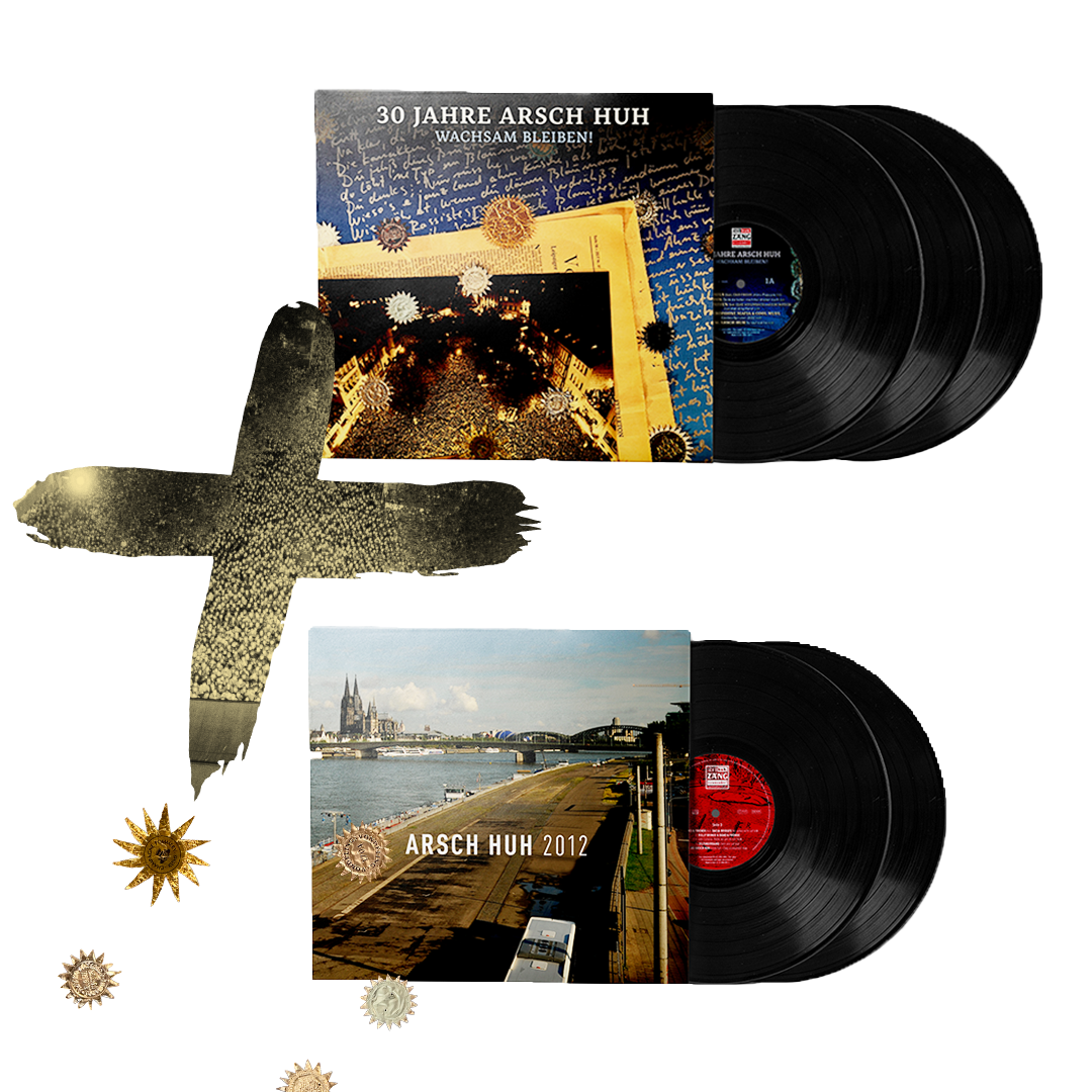 Bundle "30 Jahre Arsch Huh - Wachsam bleiben!" - 3fach Vinyl und "Arsch Huh 2012" - Doppel-Vinyl